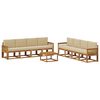 vidaXL Set vanjskih sofa 9 pcs Prirodna i bež Poliester