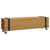 vidaXL TV stalak 110 x 30 x 30 cm Smeđa Čvrsto teak drvo