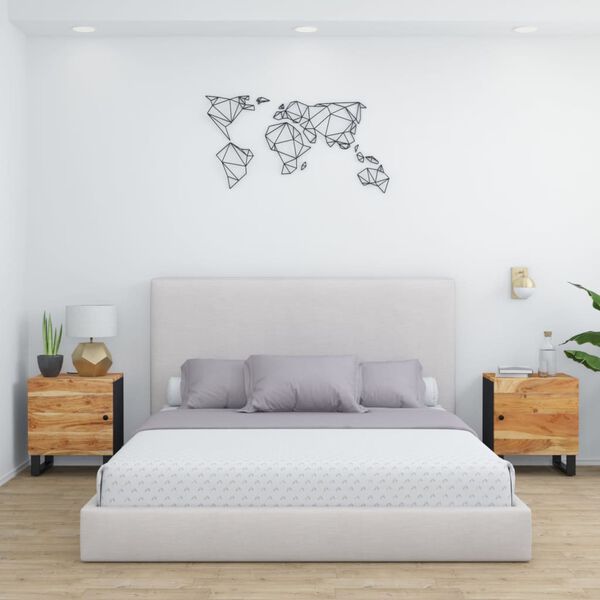 vidaXL Noćni ormarići 2 kom 40 x 33 x 46 cm masivno bagremovo drvo