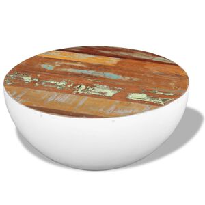 vidaXL Stolić za kavu u obliku zdjele od obnovljenog drva 60x60x30 cm