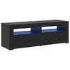 vidaXL TV ormarić s LED svjetlima crni hrast 120x35x40 cm inženjerski drvo