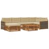 vidaXL Set vanjskih sofa 7 kom. Prirodna i bež