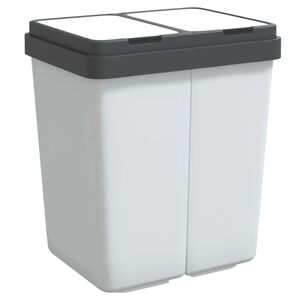 vidaXL Dvostruka kanta bijela 2 x 25 L