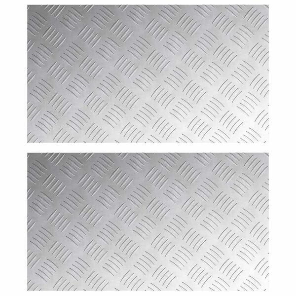 vidaXL Stepenica Pravokutni 2 pcs Srebrno 70 x 40 cm Aluminij