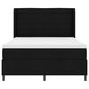 vidaXL Krevet s opruga kutije s madracem Crna 140 x 200 cm tkanina