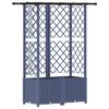 vidaXL Povi&scaron;eni krevet s mrežom i krovom Siva 124 x 40 x 136 cm PP