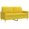 vidaXL 4-dijelni set sofa s tabureom svjetložuti od tkanine