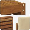 vidaXL Sekcijska garnitura 11 pcs Prirodna i bež Čvrsto drvo akacije