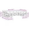 vidaXL Set vanjskih sofa s jastukom 9 pcs Prirodna i svijetlo siva