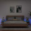vidaXL Noćni ormarići s LED svjetlima 2 kom Artisan hrast 40x39x48,5cm