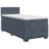 vidaXL Boxspring krevet s madracem Tamnosiva 90 x 200 cm Bar&scaron;un