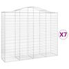 vidaXL Lučne gabionske ko&scaron;are 7 kom 200x50x160/180cm pocinčano željezo