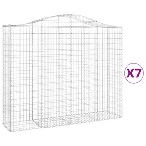 vidaXL Lučne gabionske ko&scaron;are 7 kom 200x50x160/180cm pocinčano željezo