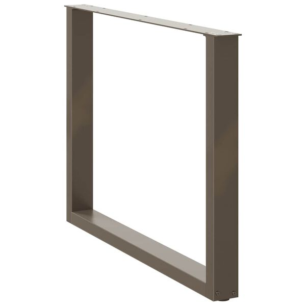 vidaXL Noge za blagovaonski stol U-oblik 2 kom Prirodni čelik 100 x (72-73) cm Čelik