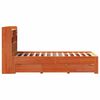 vidaXL Krevet s regalom za knjige bez madraca 100 x 200 cm od borovine