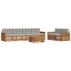 vidaXL Set vanjskih sofa s jastukom 7 pcs Prirodna i svijetlo siva