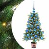 vidaXL Božićno drvce s 150 LED svjetlima s stalakom Zelena 90 cm PE