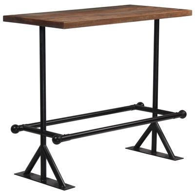vidaXL Barski stol masivno obnovljeno drvo tamnosmeđi 120x60x107 cm