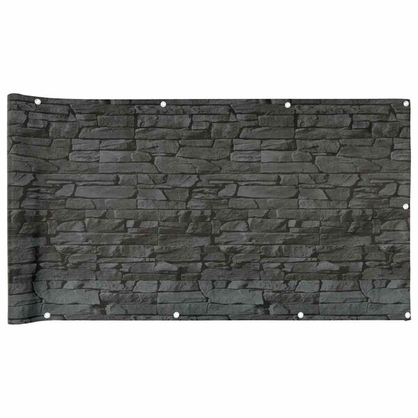 vidaXL Balkonski zasloni za privatnost s izgledom kamena 1000x75cm PVC
