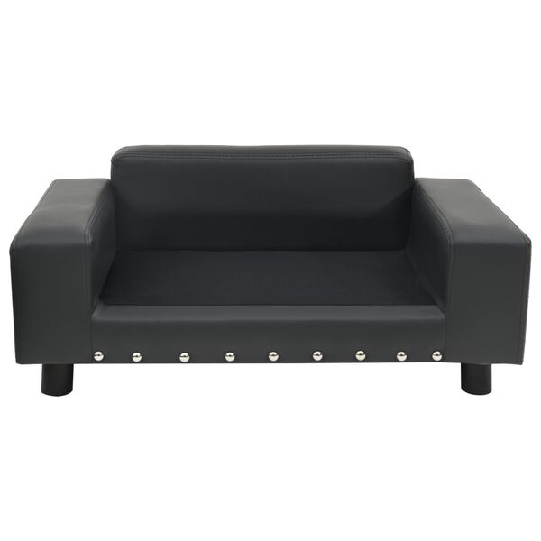 vidaXL Sofa za pse tamnosiva 81 x 43 x 31 cm od pliša i umjetne kože