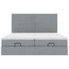 vidaXL Okvir kreveta s madracima svijetlosivi 160x200cm od tkanine