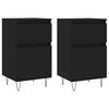 vidaXL Komode 2 kom crne 40 x 35 x 70 cm od konstruiranog drva