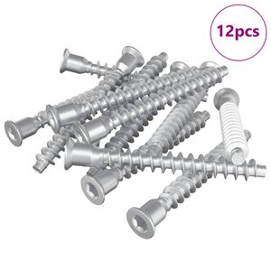 vidaXL Potvrđivački vijci 12 pcs Srebrno &Oslash;7 x 58 mm Metal