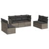 vidaXL 7-dijelni set vrtnih sofa sivi od poliratana