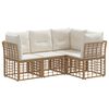 vidaXL Set vanjskih sofa Prirodna Poliester