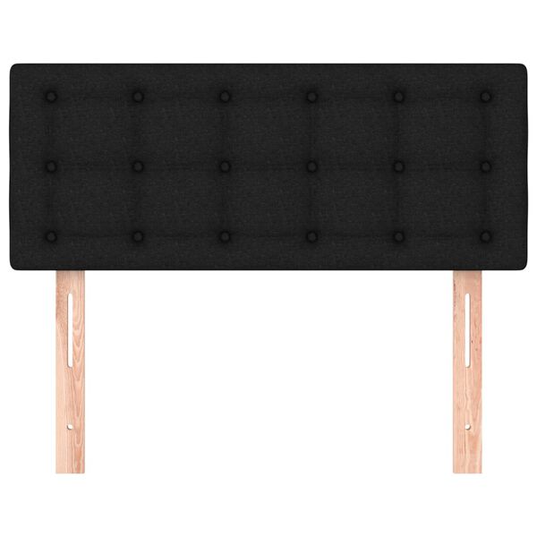 vidaXL Uzglavlje crno 90x5x78/88 cm od tkanine