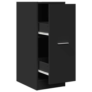 vidaXL Ormarić za lijekove crni 30x41x77,5 cm konstruirano drvo