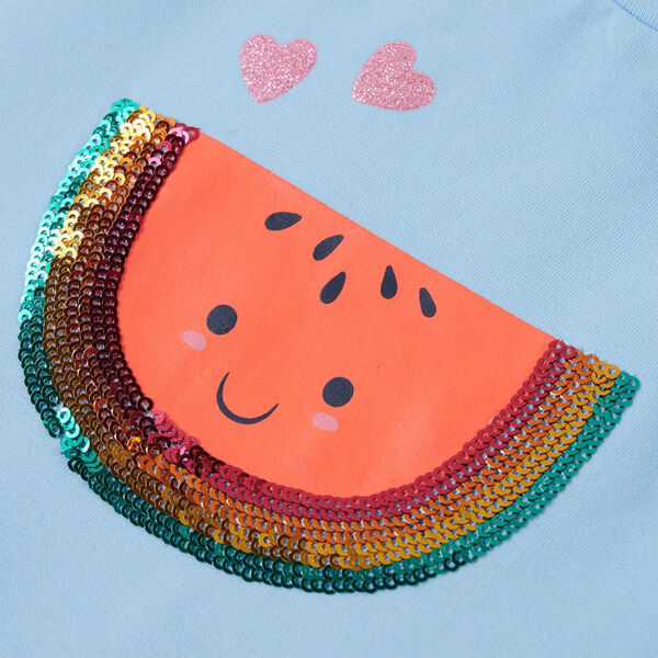 Dječja majica s volanima svjetloplava 140