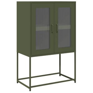 vidaXL Visoka ploča maslinasto zelena 68x39x107 cm čelik