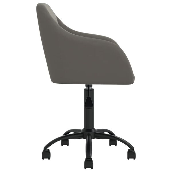 vidaXL Okretna uredska stolica tamnosiva bar&scaron;unasta