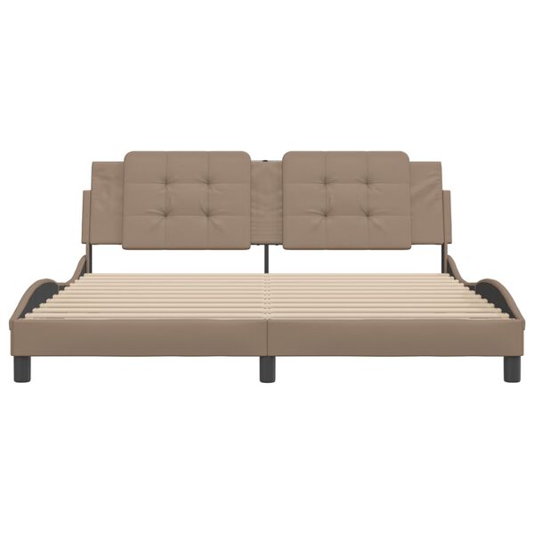 vidaXL Okvir za krevet bez madraca Zadar cappuccina 180x200 cm umjetne koža