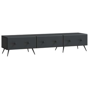 vidaXL TV ormar s ladicama Crna 147 x 34,5 x 30 cm Konstruirano drvo