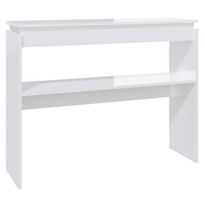 vidaXL Konzolni stol visoki sjaj bijeli 102x30x80 cm konstruirano drvo