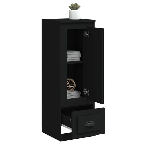 vidaXL Visoka crna 36x35,5x103,5 cm konstruirano drvo