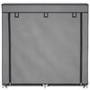 282434 vidaXL Shoe Cabinet with Cover Grey 115x28x110 cm Fabric