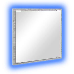 vidaXL LED kupaonsko ogledalo Siva Sonoma 40 x 37 x 8.5 cm
