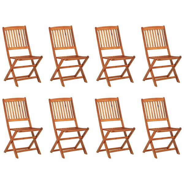 vidaXL 9-dijelni vrtni blagovaonski set 220x90x75 cm bagremovog drva