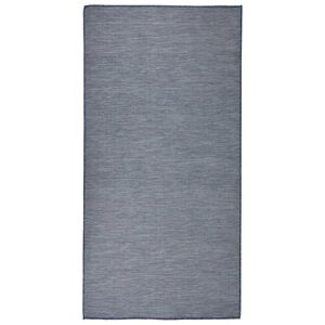 vidaXL Vanjski tepih ravnog tkanja 100 x 200 cm plavi