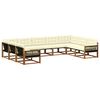 vidaXL Set vanjskih sofa s jastukom 9 pcs Prirodna i krem