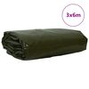 vidaXL Cerada 650g / m² Maslinasto zelena 3 x 6 m Platno s PVC premazom