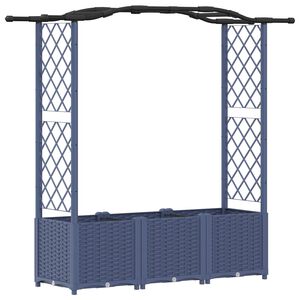 vidaXL Povi&scaron;eni krevet s mrežom i krovom Siva 164 x 40 x 138 cm PP