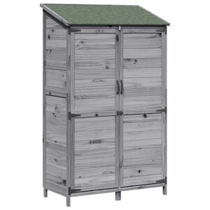 vidaXL Vrtna &Scaron;upa Siva 106,5 x 56 x 176 cm Konstruirano drvo
