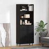 vidaXL Highboard s ladicama Crni hrast 69,5 x 34 x 180 cm