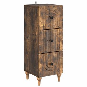 vidaXL Ormar s ladicama Dimljeni hrast 33 x 34,5 x 90 cm