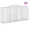 vidaXL Lučne gabionske ko&scaron;are 7 kom 300x50x140/160cm pocinčano željezo