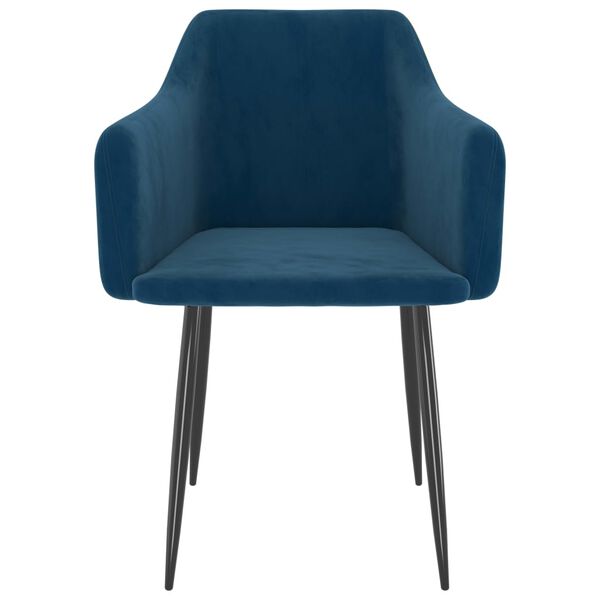 vidaXL Blagovaonske stolice 2 kom plave bar&scaron;unaste